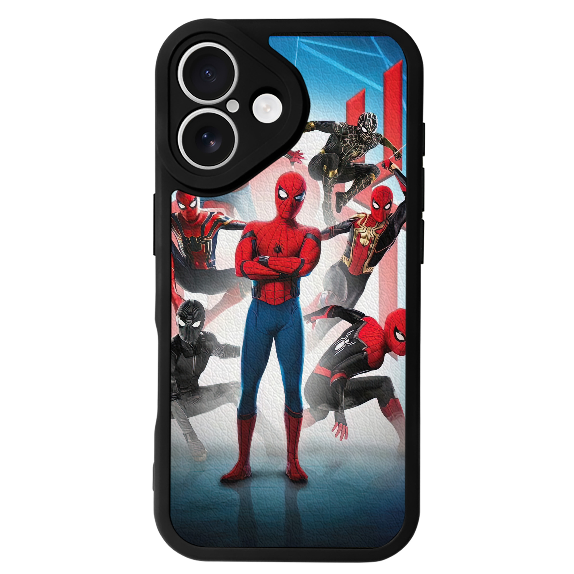 Spider Man スパイダーマン 【iPhone 16シリーズ対応】シリコンスマホケース（レザー調） 材質：シリコン